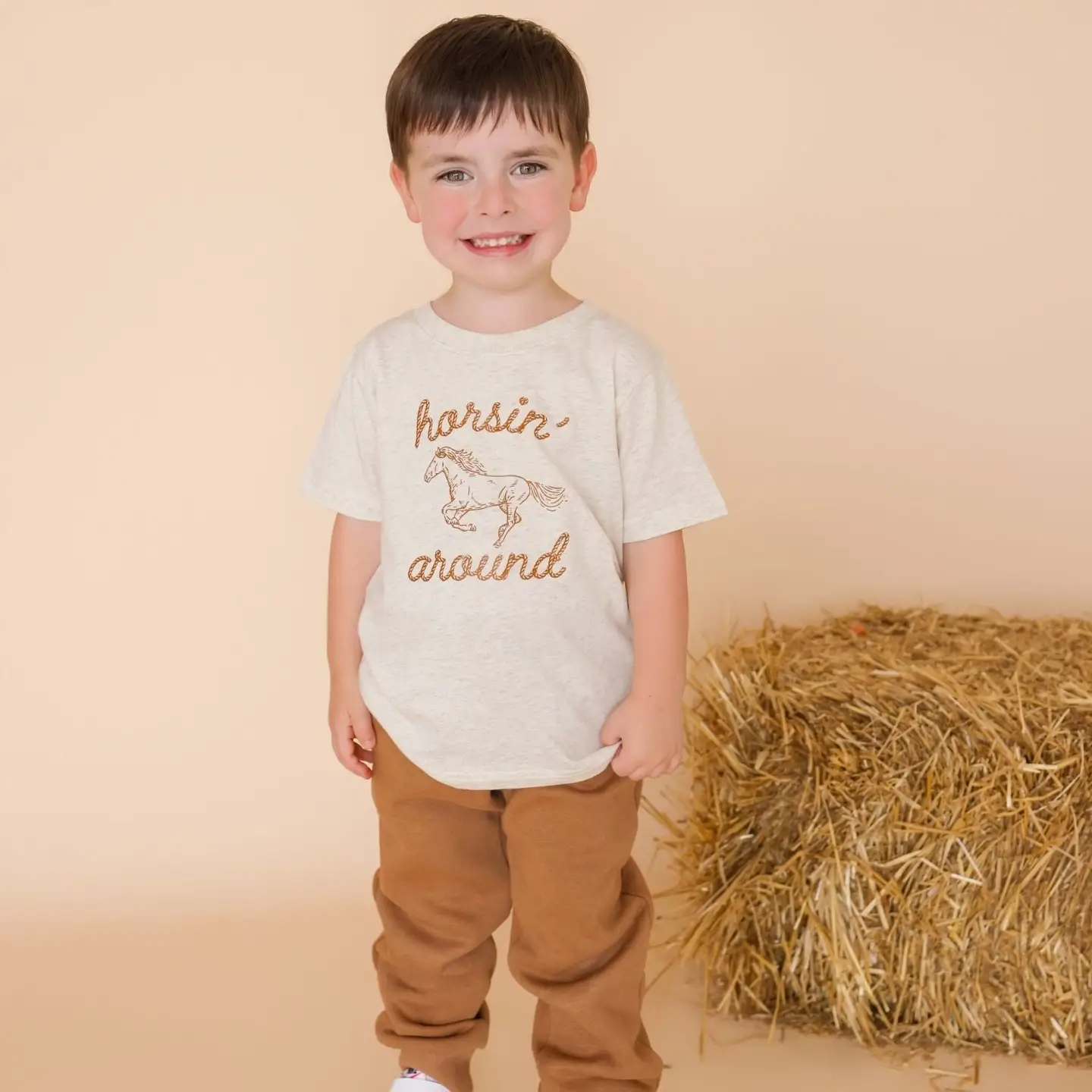 Horsin' Around Western Short Sleeve T-Shirt - Boys Clothing