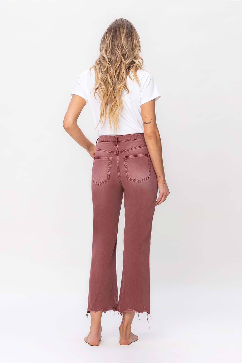90'S VINTAGE CROP FLARE - RUSSET BROWN