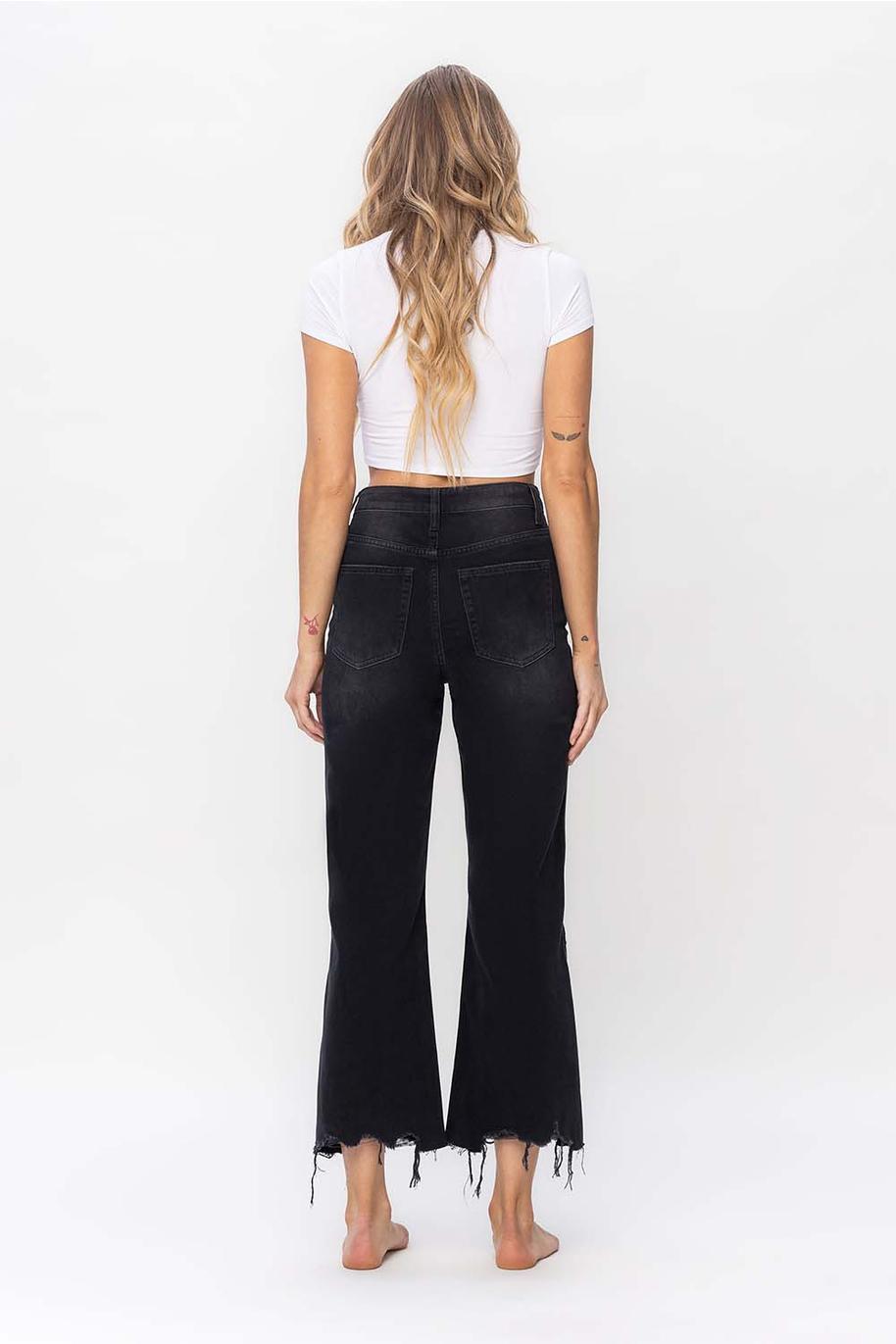 90'S VINTAGE CROP FLARE - BLACK