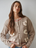 Knit Sweater Cotton Acrylic Buttondown Cardigan