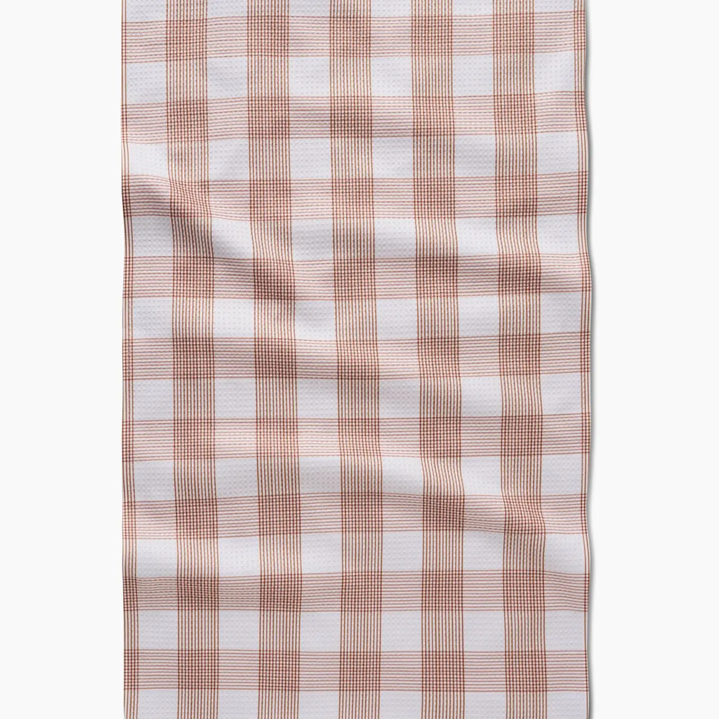 Vintage Gingham Natural Tea Towel