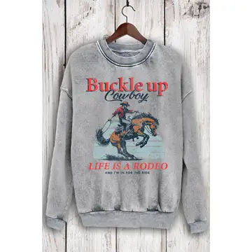 Buckle Up Cowboy Mineral Sweatshirts - Mineral Dark Grey