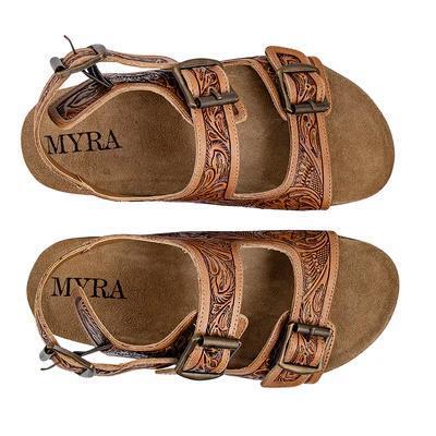 DIXON TRAILS HAND-TOOLED SANDALS S-10235