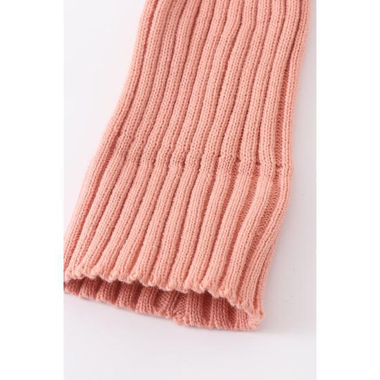 CORAL PINK KNIT POM POM BEANIE