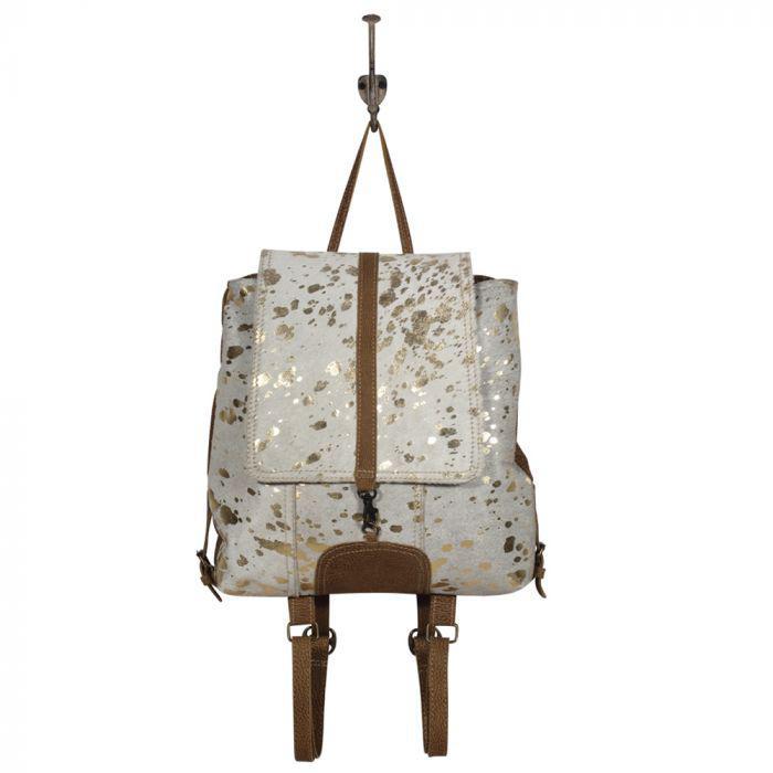 SILVERY TOUCH LEATHER & HAIRONG BAG S-2005