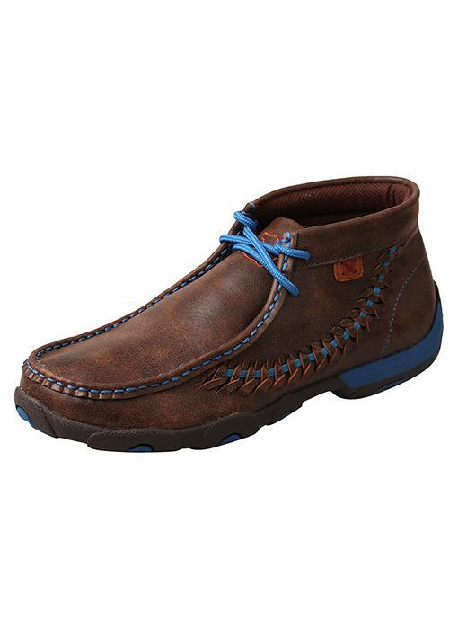 WOMENS DRIVING MOCS - BROWN/BLUE WDM0095