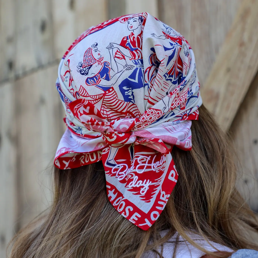 RED BAD HAIR DAY WESTERN BANDANAS