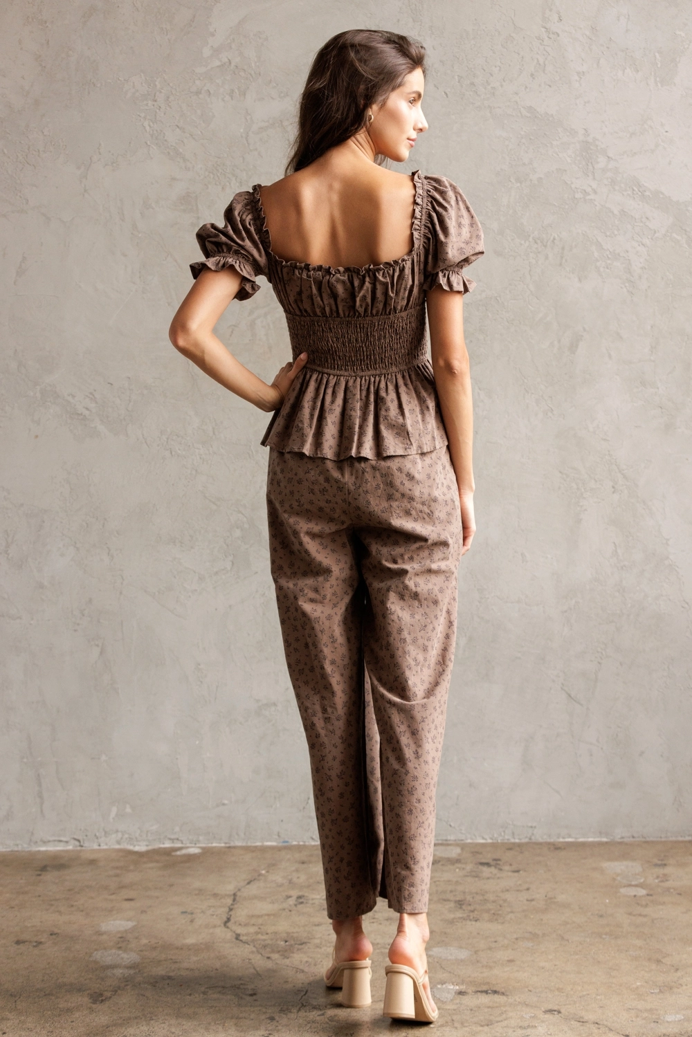 SMOCKED Waist Floral Jumpsuit