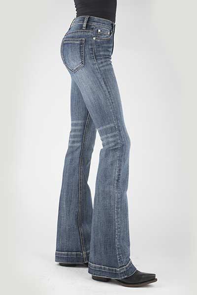 WOMENS JEAN 921 HIGH RISE FLARE FIT PLAIN BACK PKT HIGH RISE FLARE 11-054-0921-2411 BU