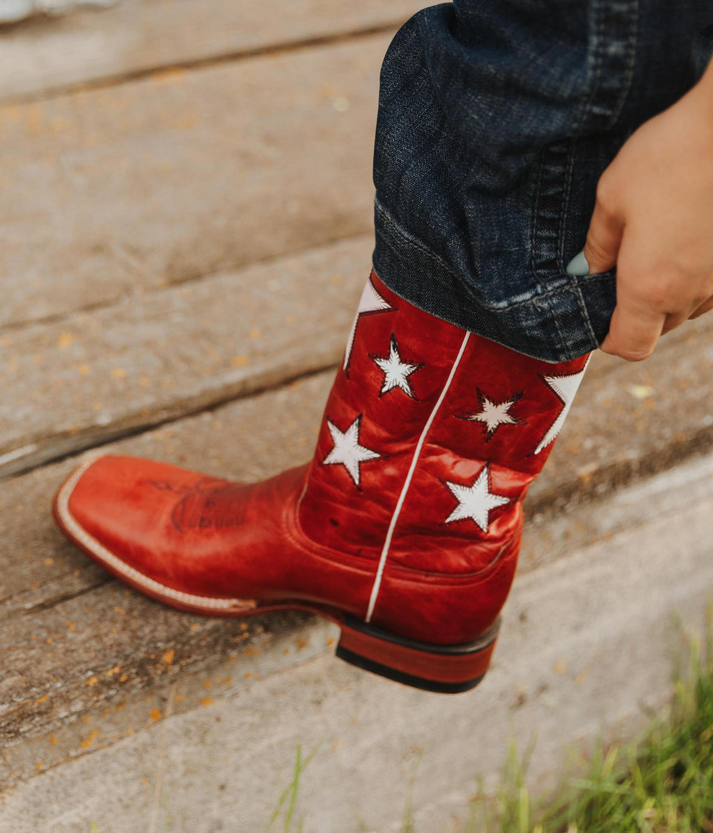 Ladies Americana Red S-Toe