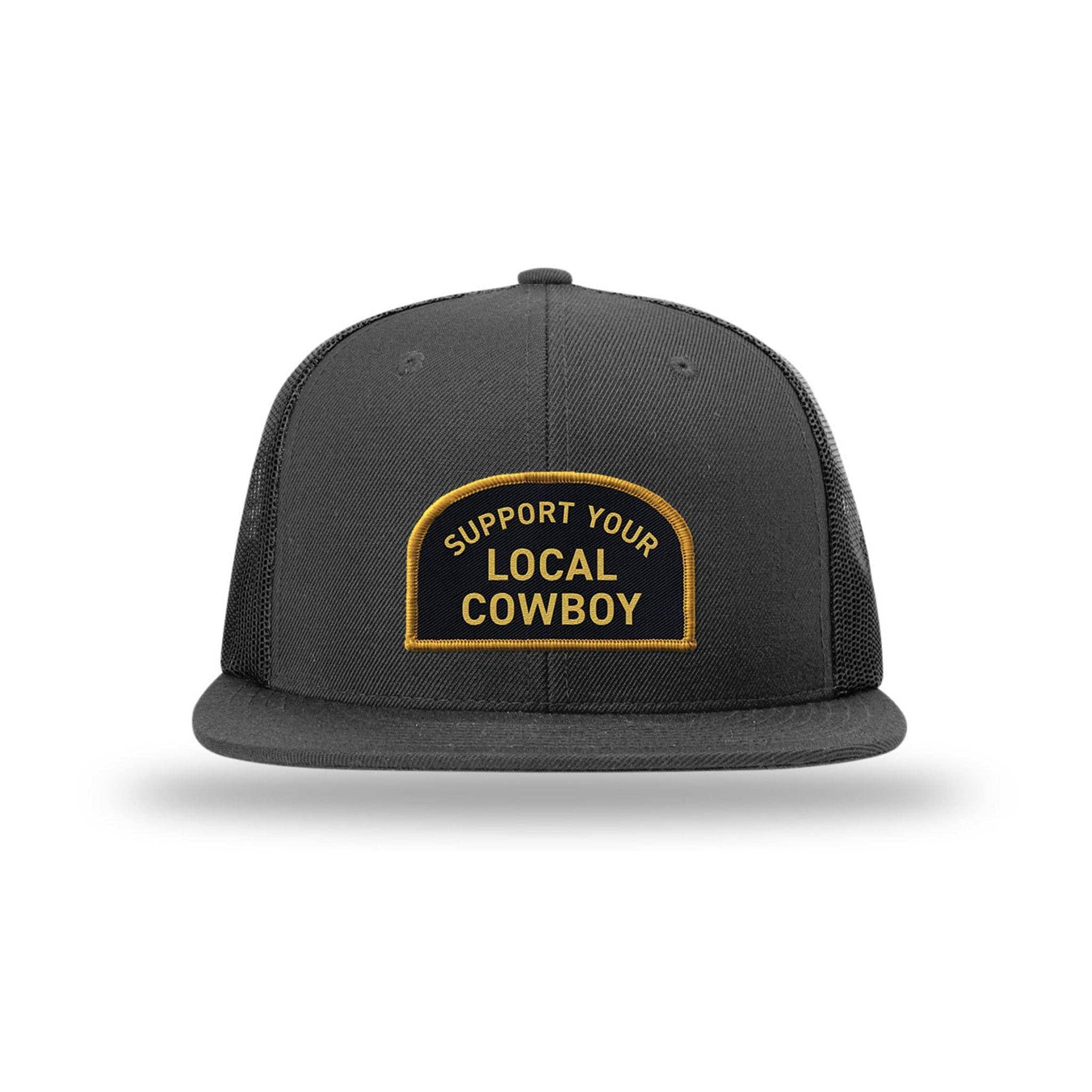COWBOY COOL SUPPORT YOUR LOCAL COWBOY - BLACK
