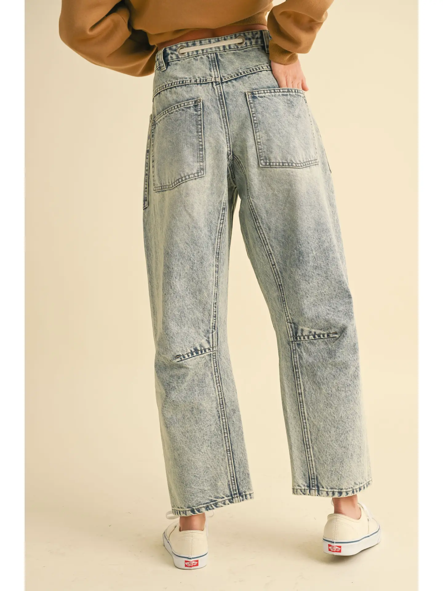 Washed Denim Pants