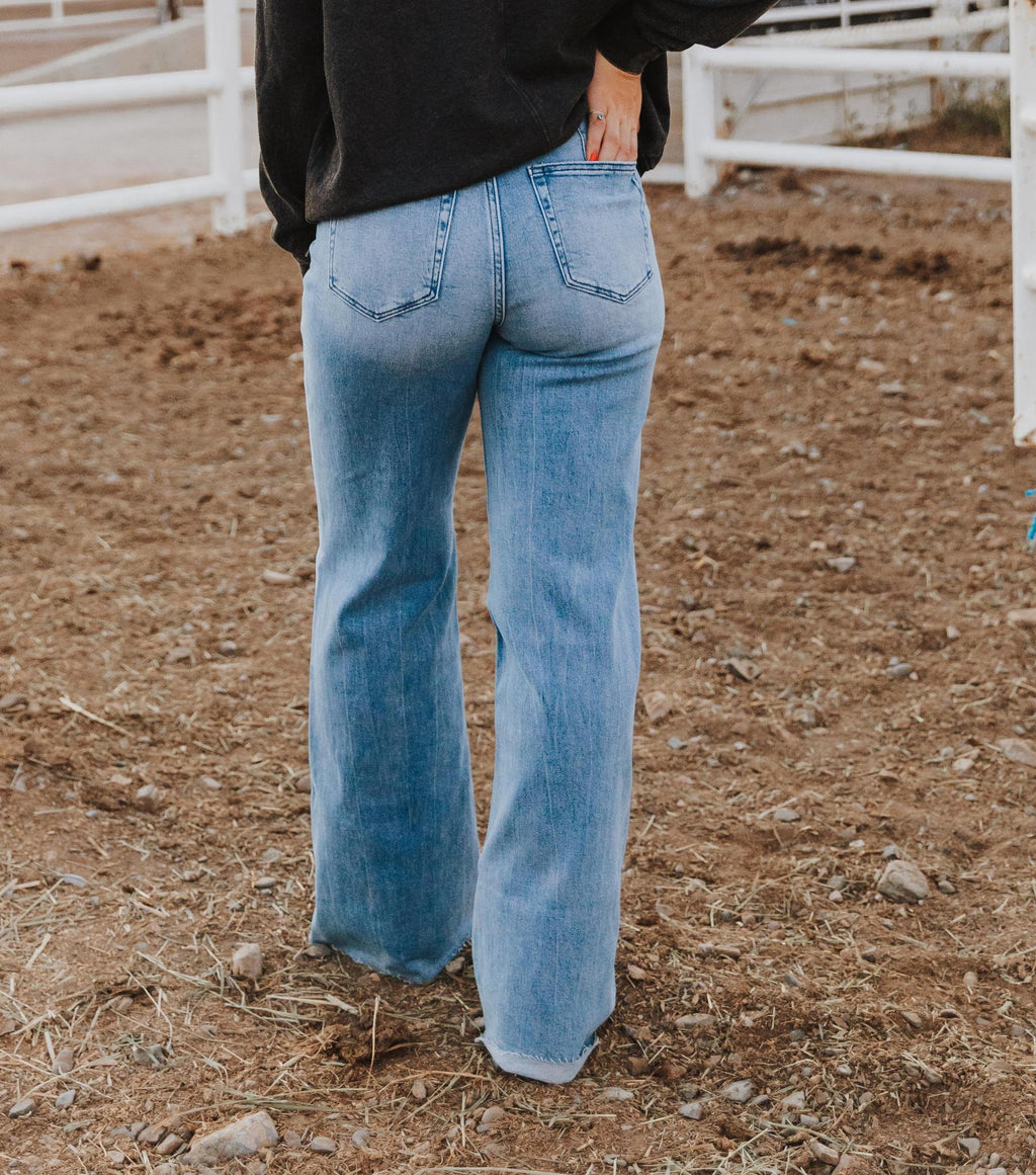 SUPER HIGH RISE WIDE LEG JEAN - WORK SONG