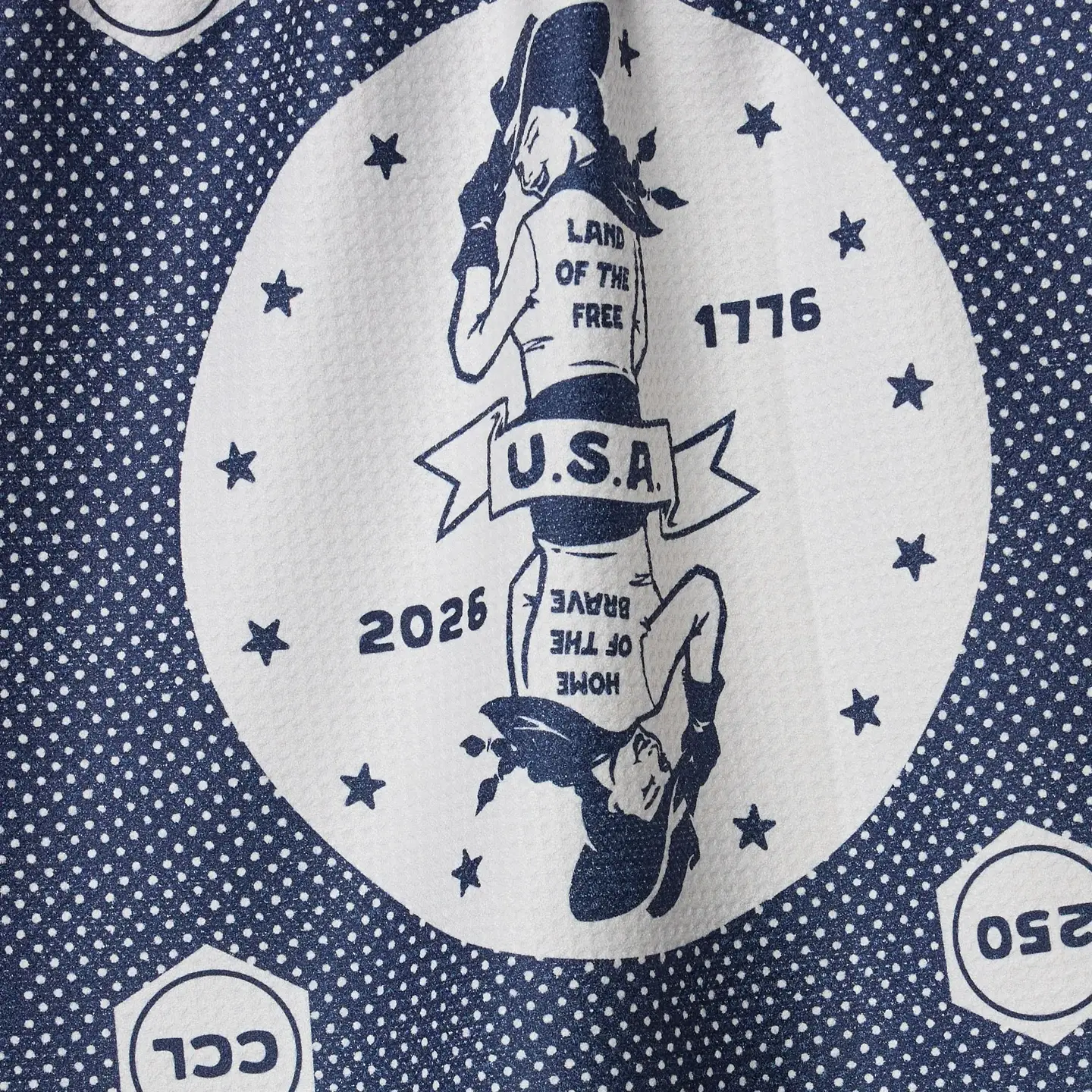USA Cowgirl Tea Towel - NAVY