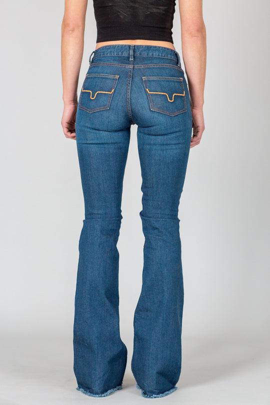 KIMES WOMENS JEANS - LOLA RAW HEM BLUE