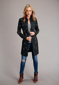 Women's Black Denim Western Shirt Dress Snap Front 11-057-0594-7056 BL
