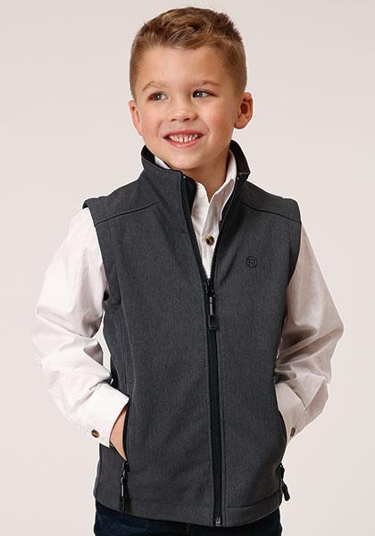Roper Outerwear - Boy's Technical Soft Shell Vest 03-397-0782-6144 GY