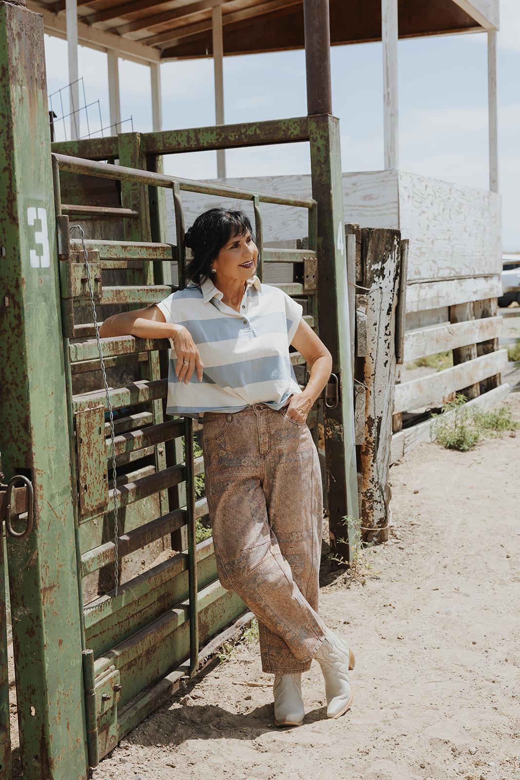 Printed Barrel Pants