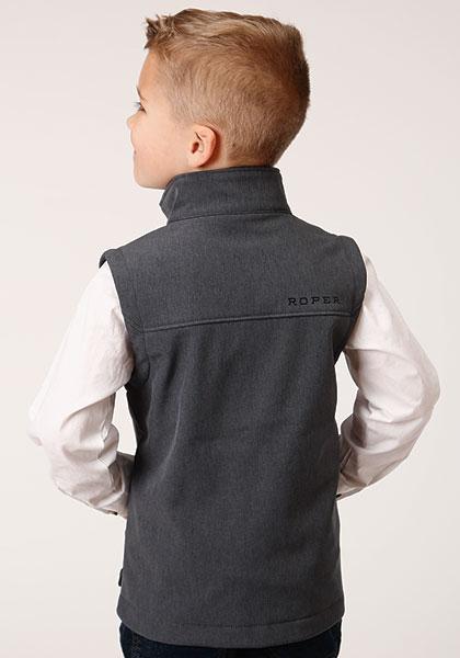 Roper Outerwear - Boy's Technical Soft Shell Vest 03-397-0782-6144 GY