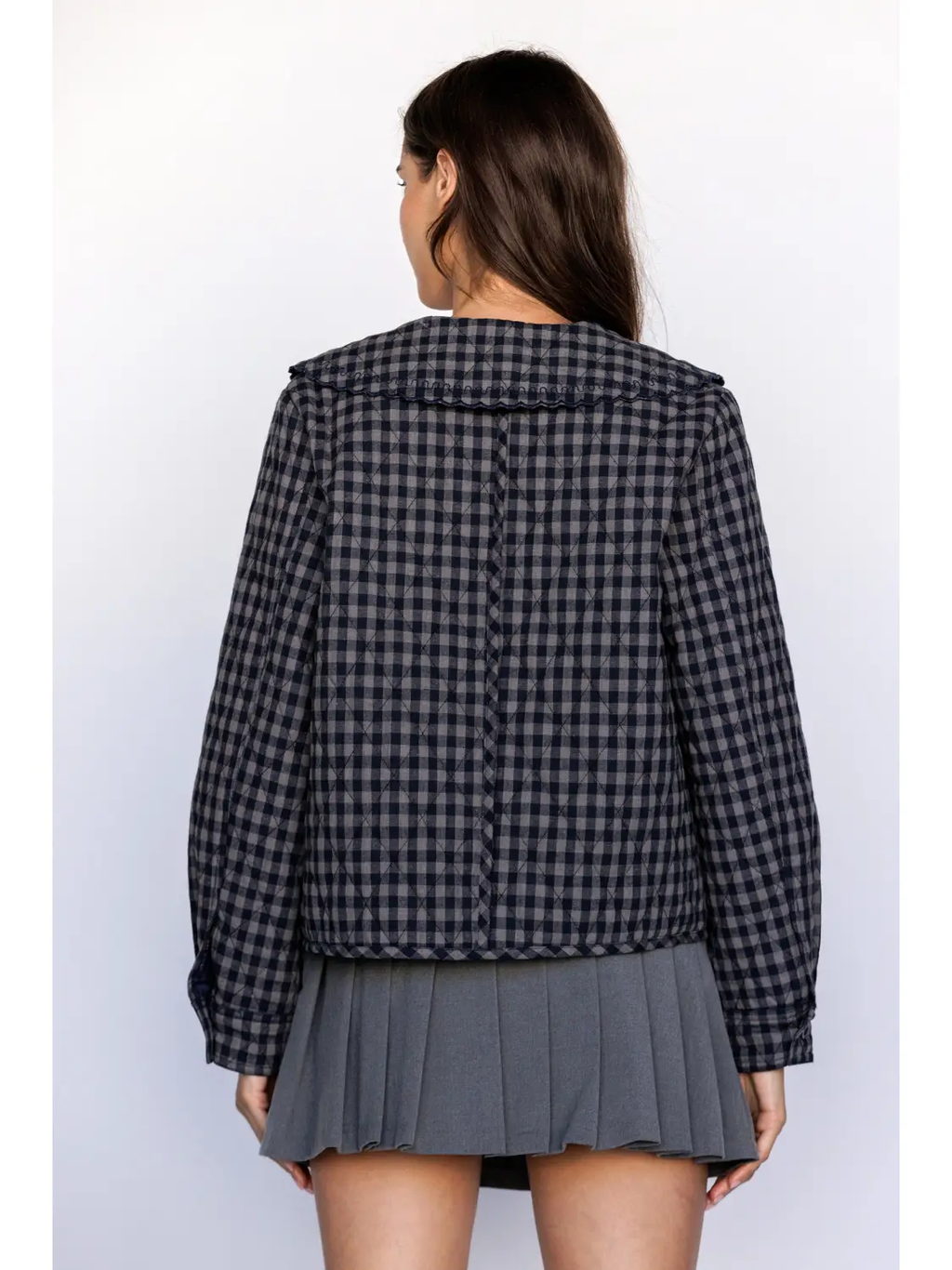 GINGHAM Quilted Jacket