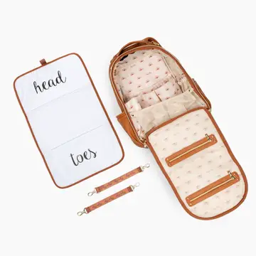 Cognac Boss Plus™ Backpack Diaper Bag