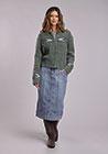 Women's Cotton/Spandex Denim Midi Skirt - 11-060-0202-7041