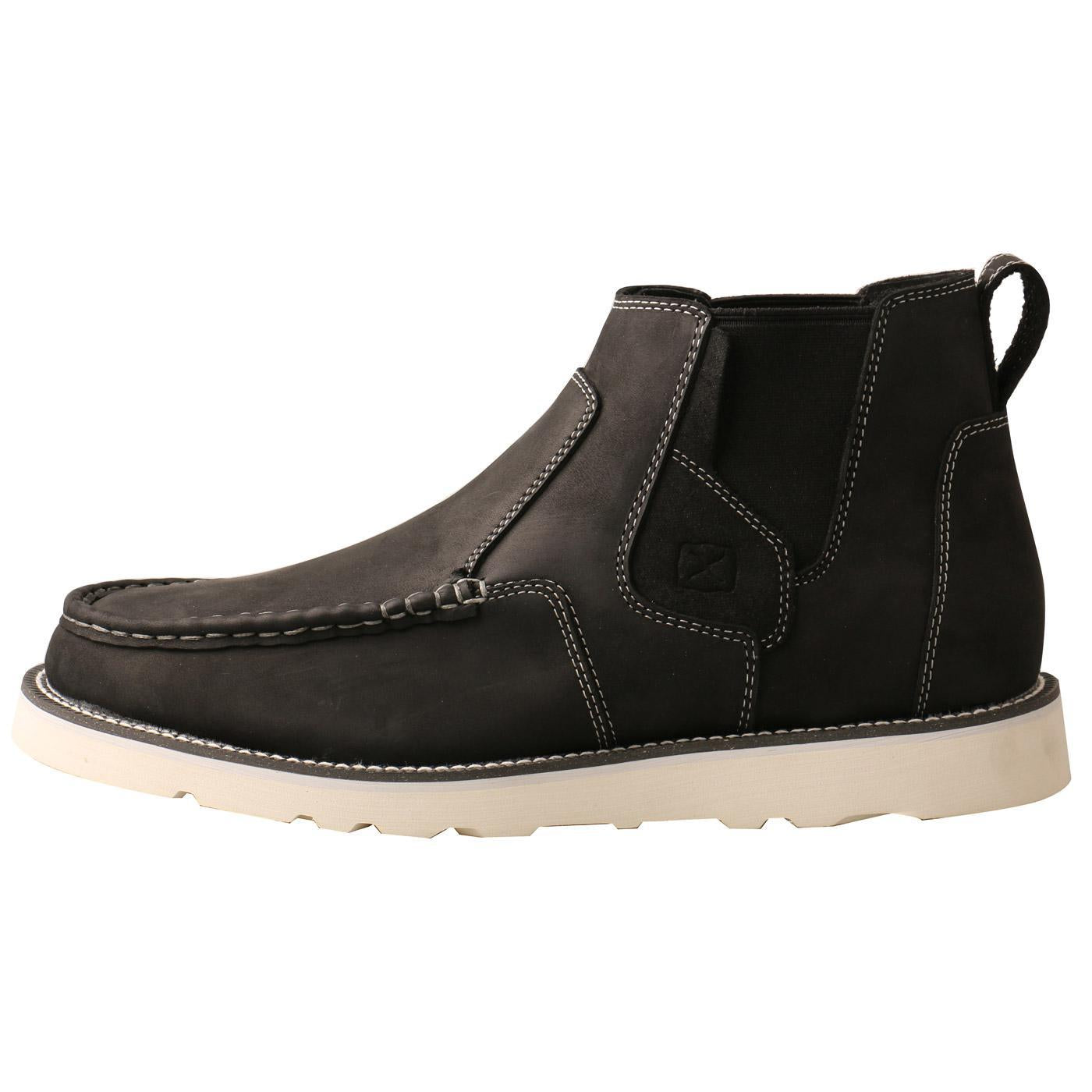 MENS 4" CHELSEA WEDGE SOLE BOOT - BLACK MCA0040