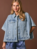 Denim Cape Jacket