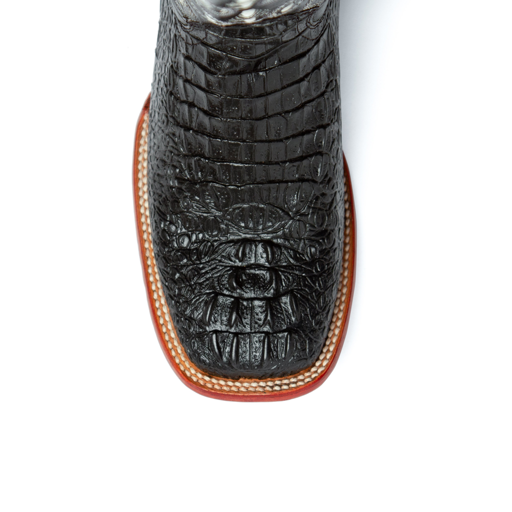 Men's Print Caiman Croc Stampede S-Toe Black