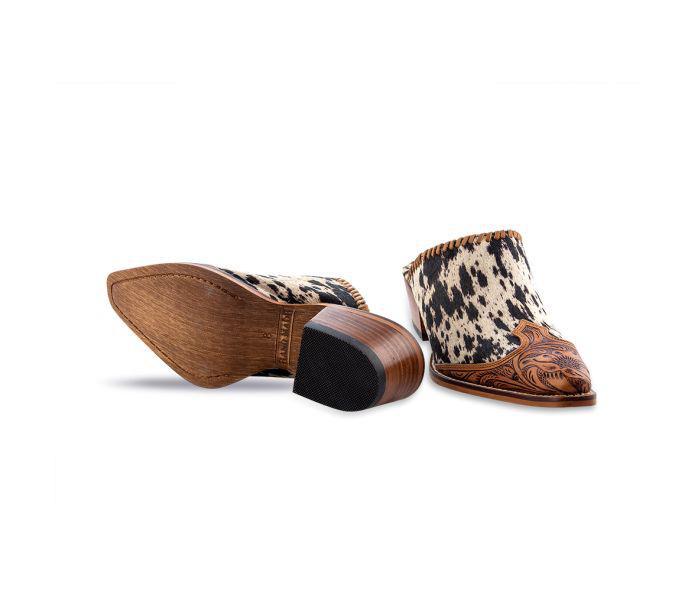 Heely Western Hand-Tooled Mules - S-6942