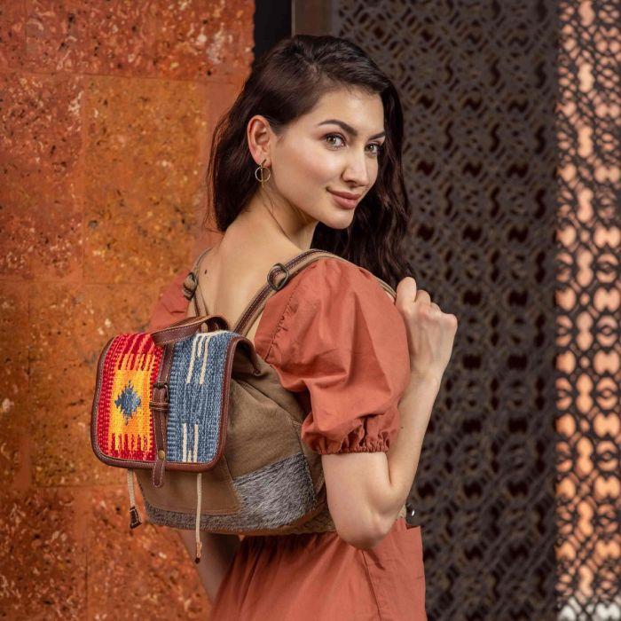 MYRA AMBER AND AZURE BACKPACK BAG - S-3052