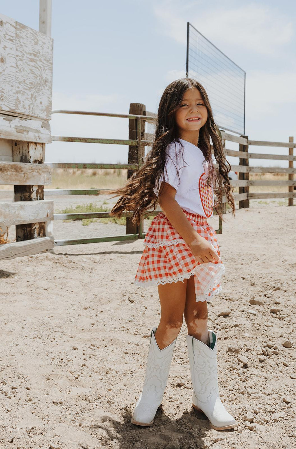 Red Gingham Skort
