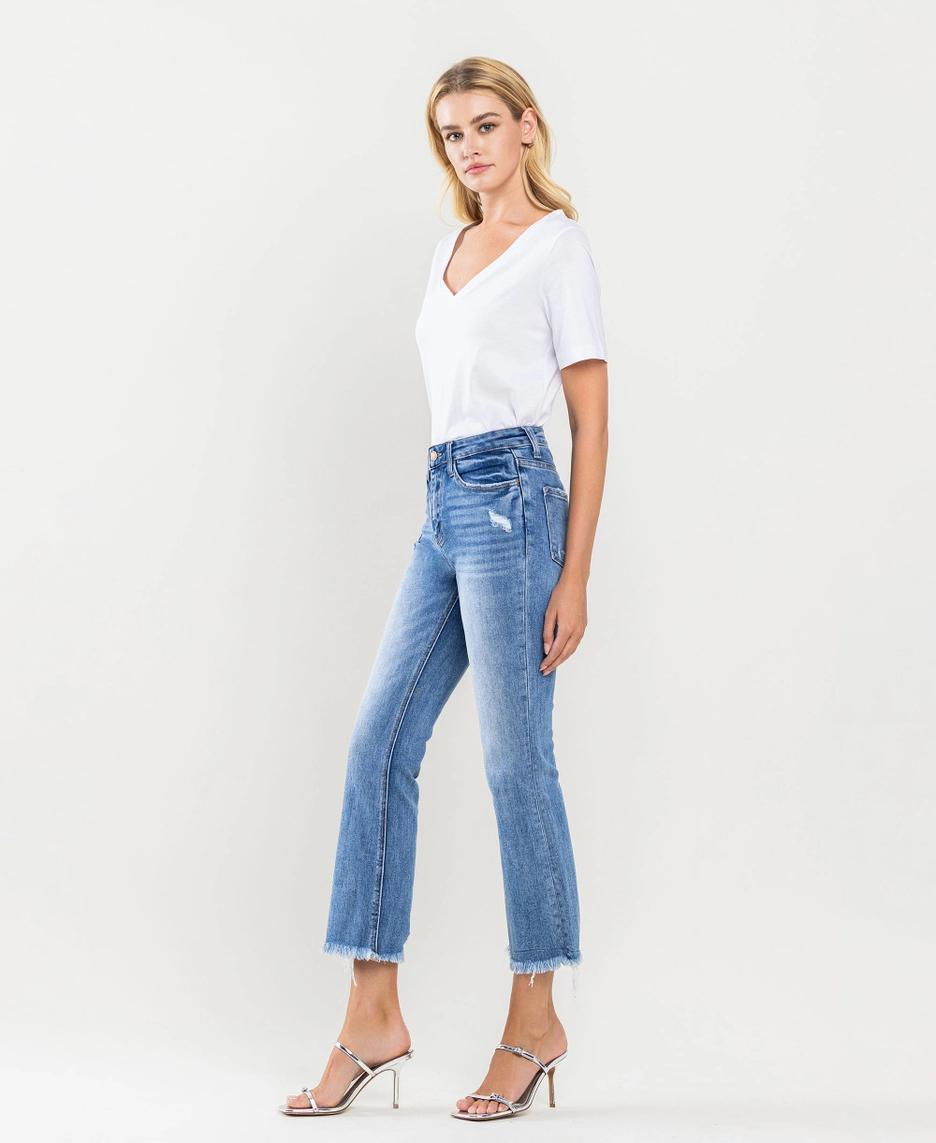 High Rise Kick Flare Jeans - Amber