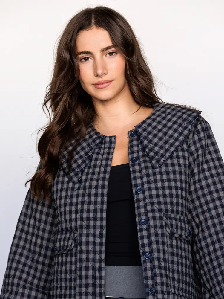 GINGHAM Quilted Jacket