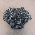 BABY RUFFLE BUMMIES - BLACK GINGHAM