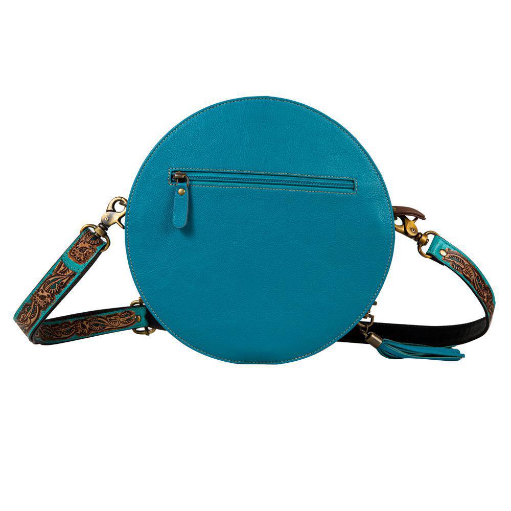 Desert Rain Hand-Tooled Round Bag S-8097