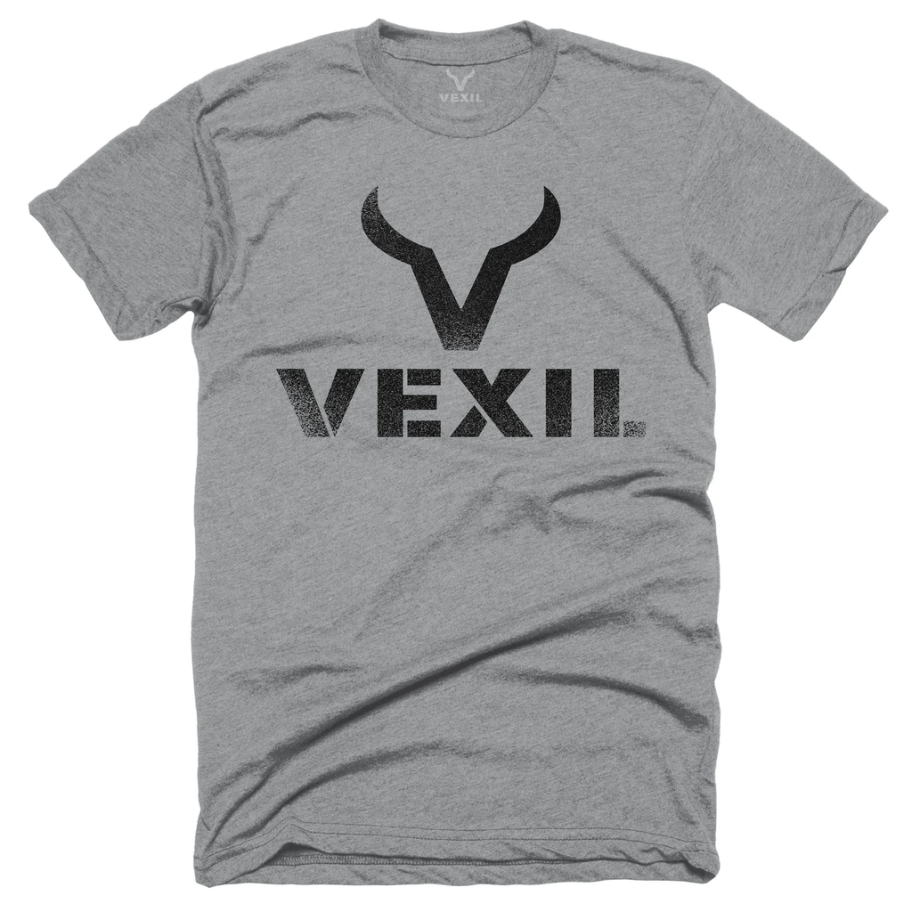 Vexil Brand - Distressed Logo - Heather Grey