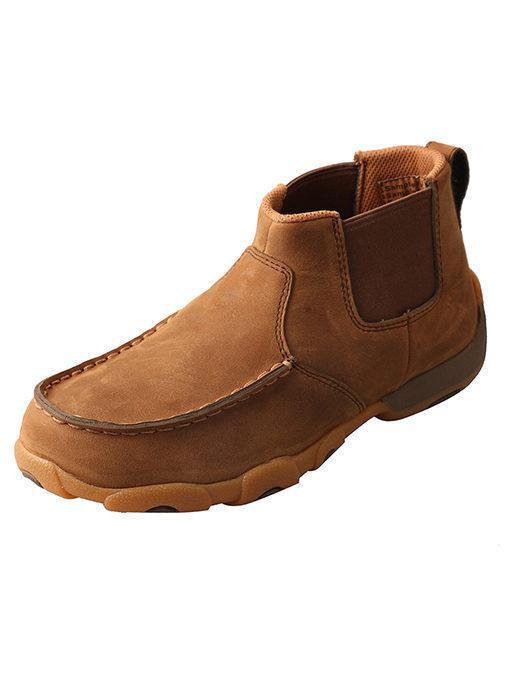 YOUTH GORE DRIVING MOCCASINS - DISTRESSED SADDLE YDMG001