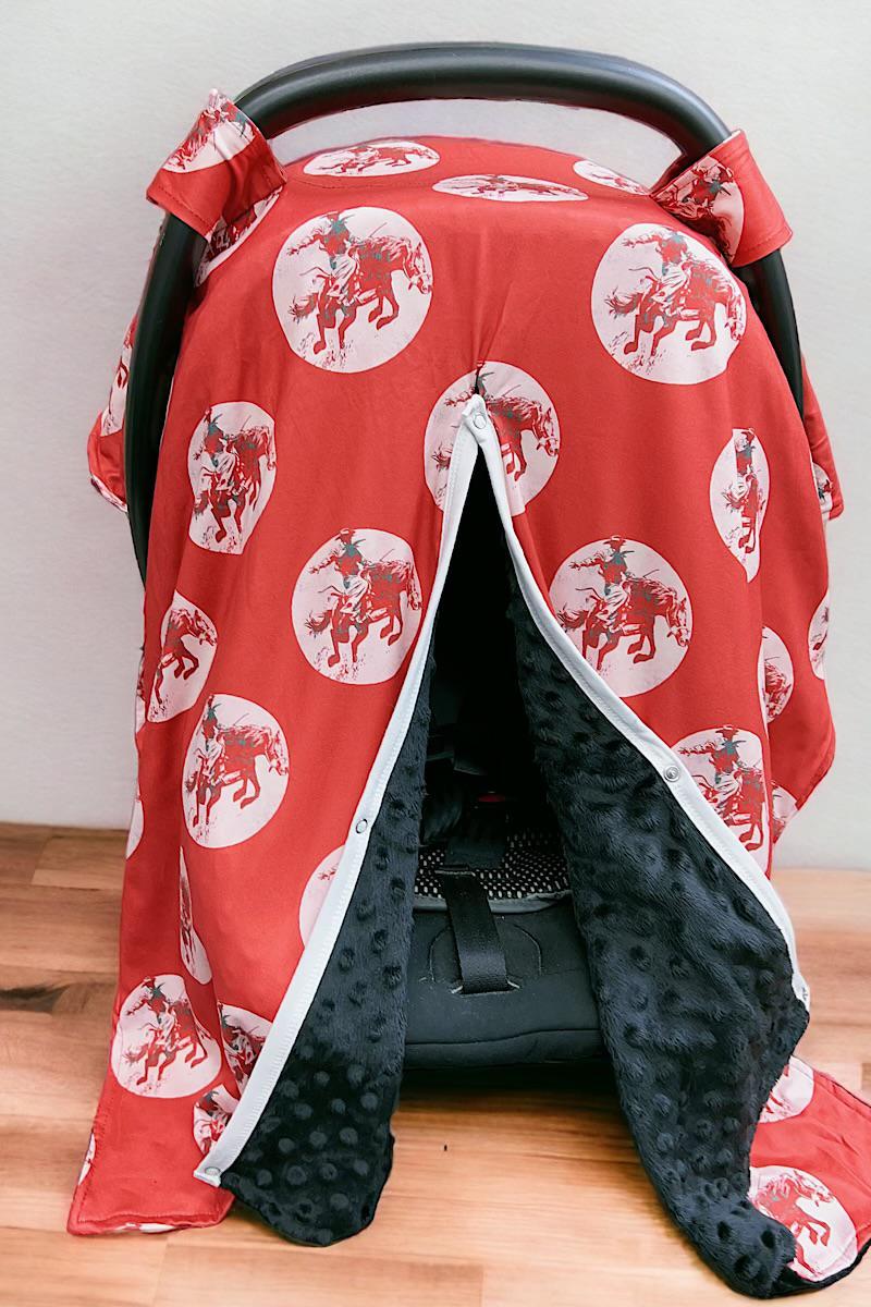 Red Horse Rider Printed Car Seat Cover