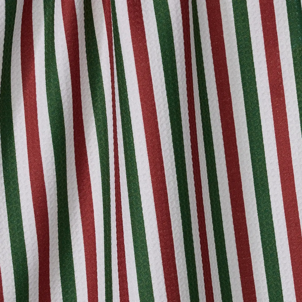 Ribbon Green Red Tea Towel
