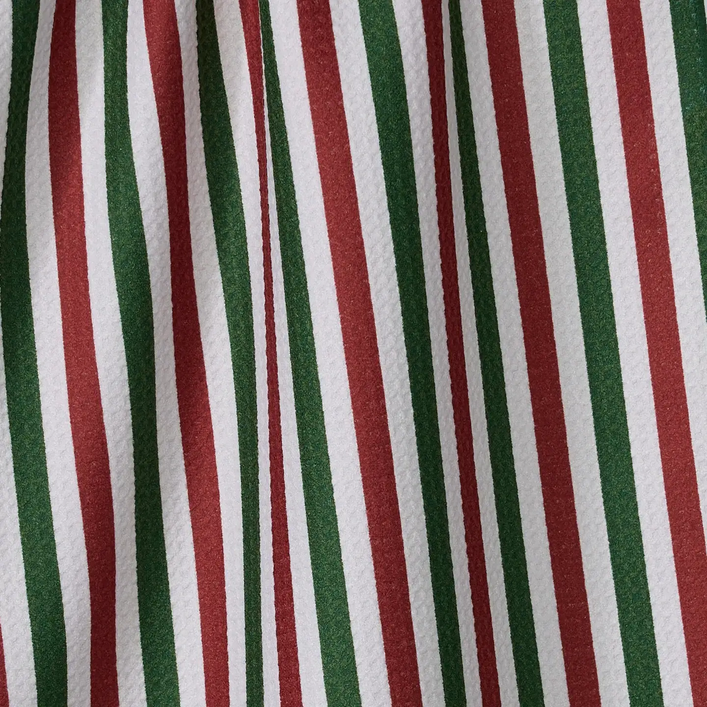 Ribbon Green Red Tea Towel