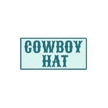 Teal Cowboy Hat Embroidered Patch