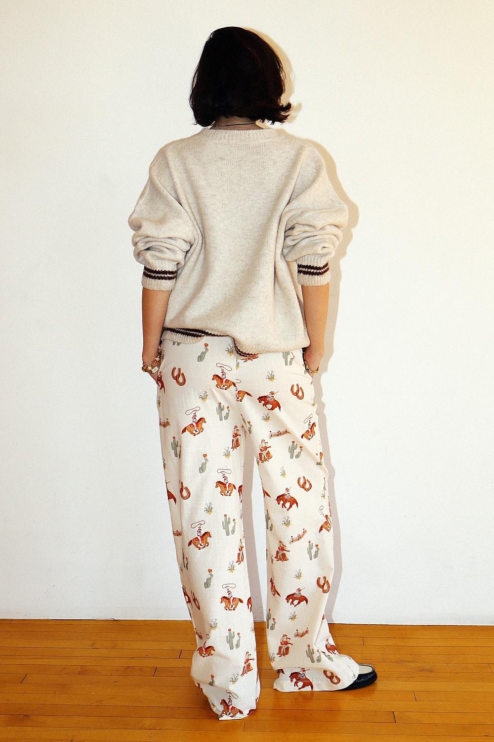 SEE YOU COWBOY PULLOVER SWEATER - OATMEAL
