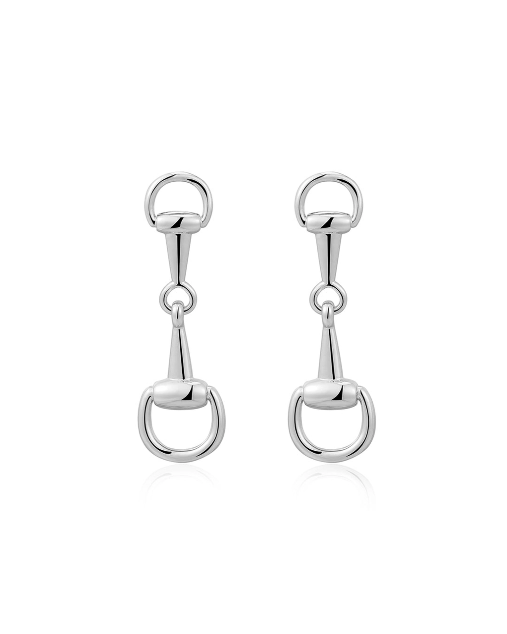 The Horsebit Stud Earrings - Silver