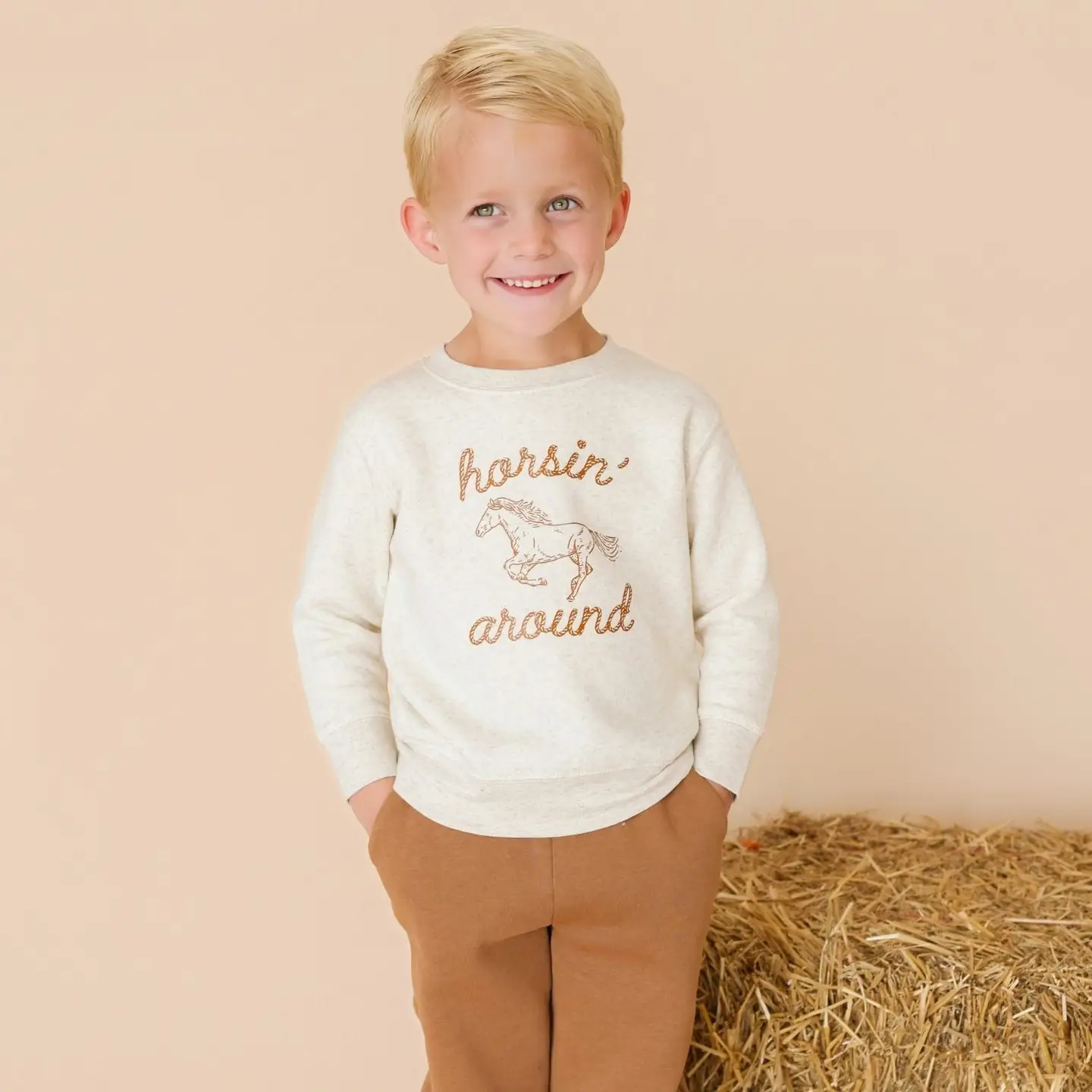 Horsin' Around Western Sweatshirt - Boys Clothing