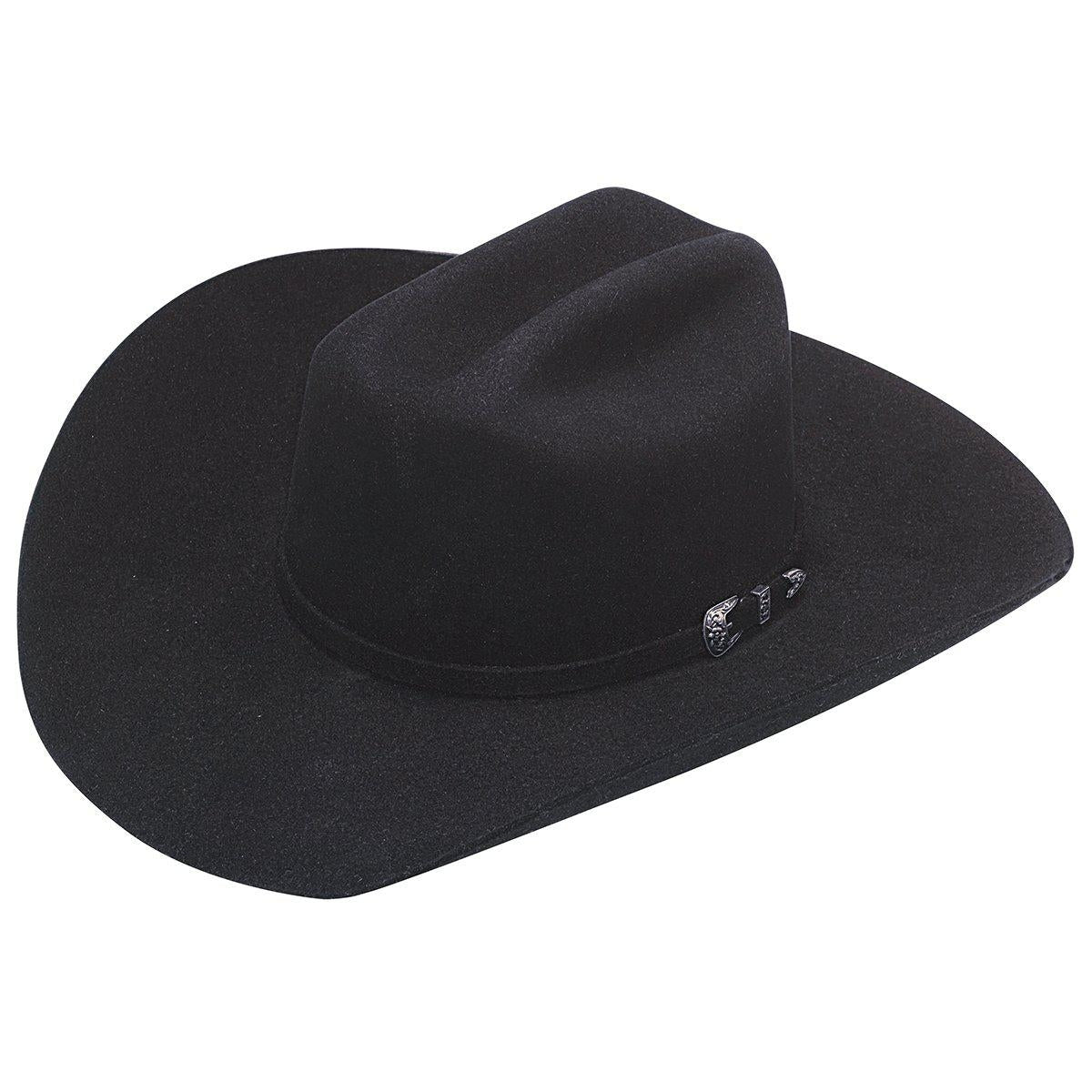 T7635201-7 4.25 in. Twister 6X SS Self Fur Cowboy Hats, Black