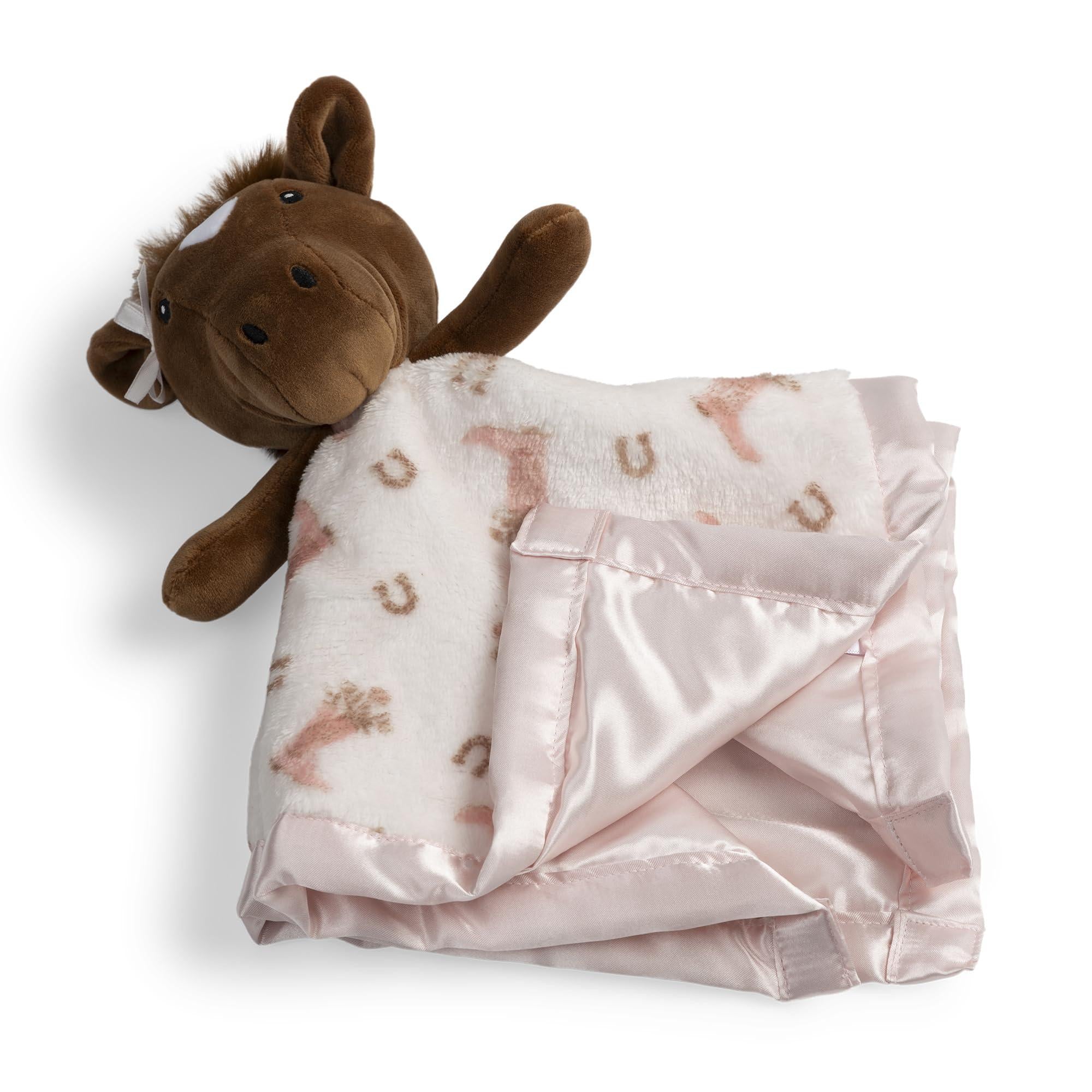 JuJuBe New x Studio Oh! Security Baby Blanket, Plush Stuffed Animal Loveys for Babies, Soft Blanket for Girl or Boy, Stuffed Animals Lovey, Newborn and Infant Toys