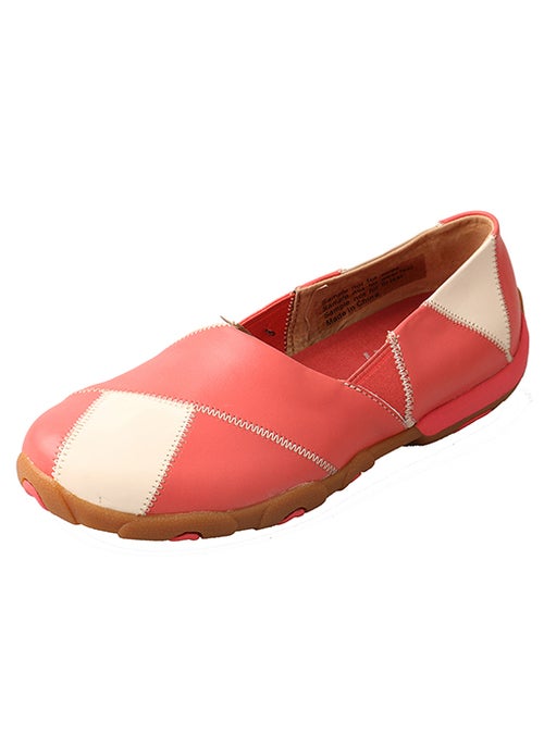 WOMENS DRIVING MOCCASINS - SLIP CORAL/BIRCH WDM0053