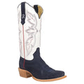 R. Watson Boots R Women Blue Roughout 13in White Boot Blue 6 B
