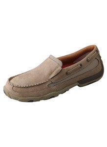 WOMENS SLIP ON DRIVING MOCCASINS - DUSTY TAN WDMS002